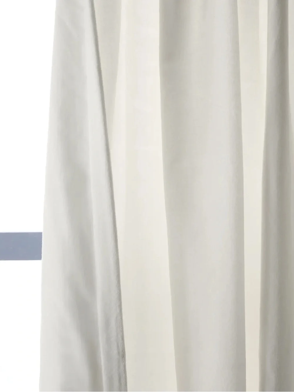 NWT QUINCE Set Of 2 48x108 Cotton Velvet Curtains Ivory 9748